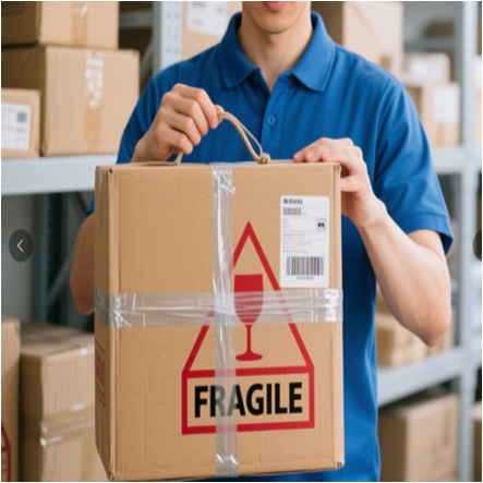 Fragile – ceramic product ready for delivery