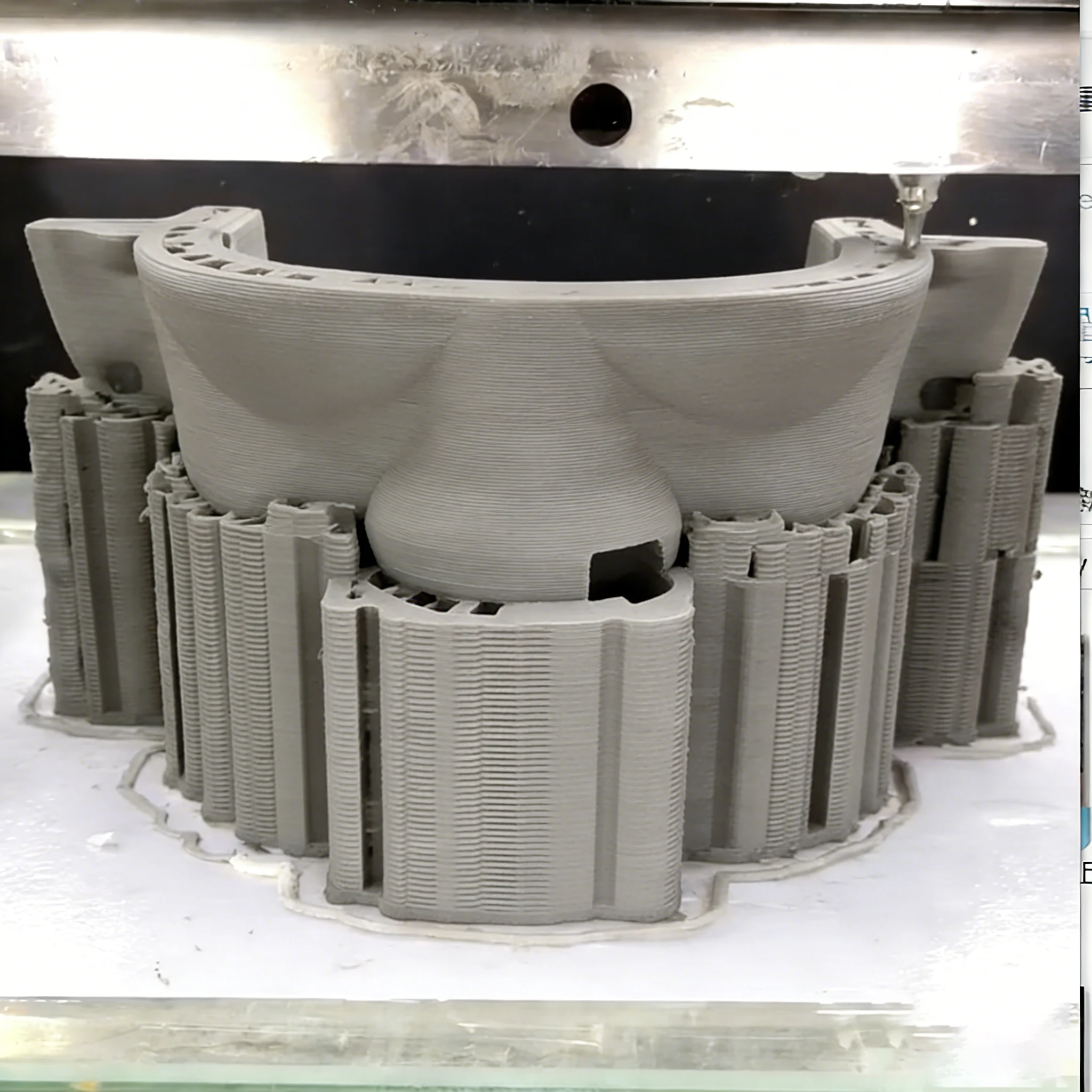 Uneven extrusion and material interruption example