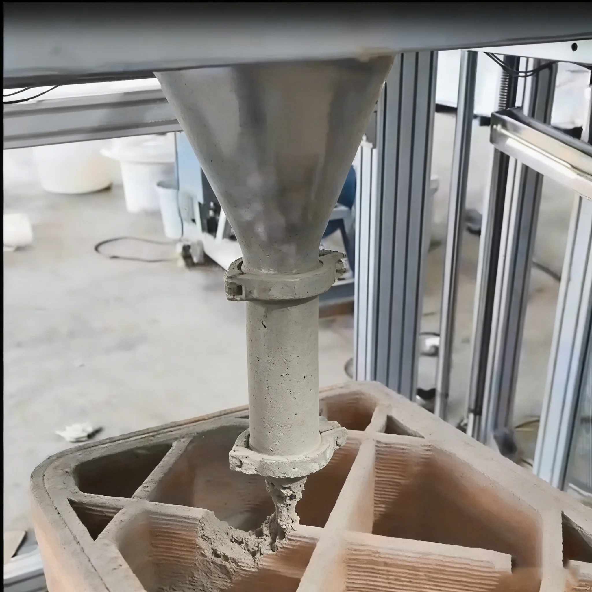 Concrete uneven extrusion example