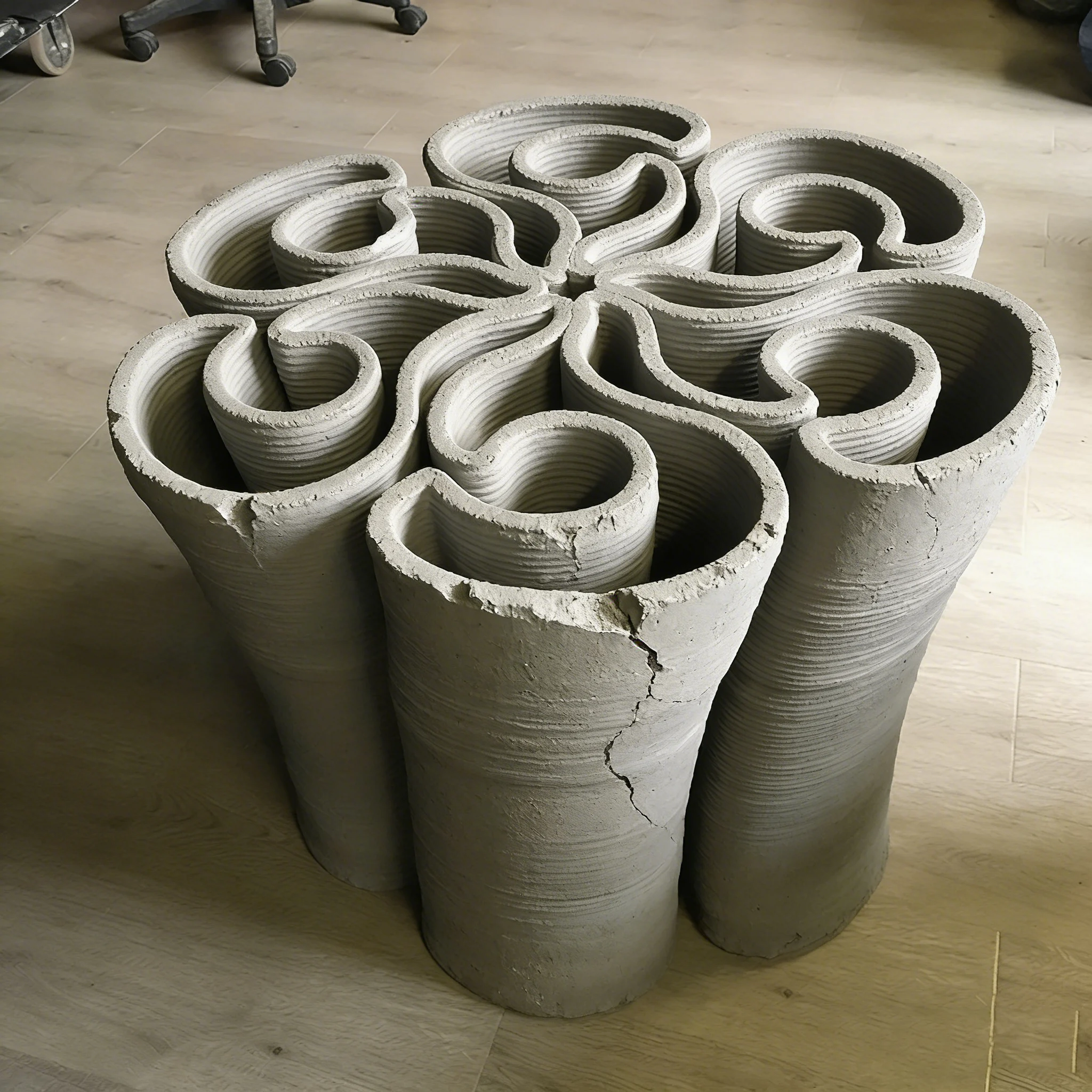Concrete poor structural strength / delamination example