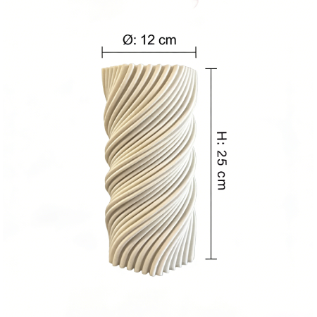 CV2601 White Swirl Ceramic Vase