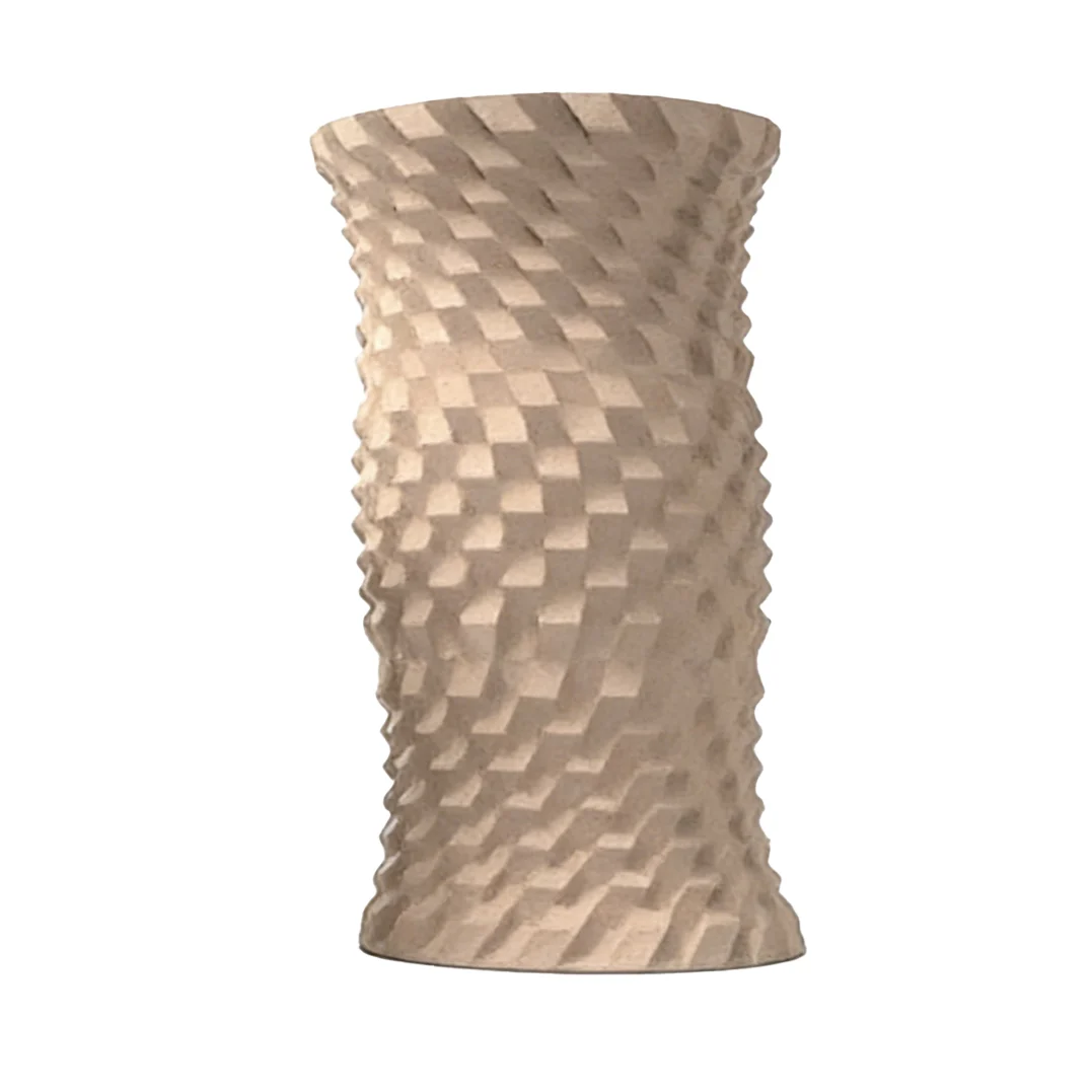 CV2611 Beige Checkerboard Ceramic Vase