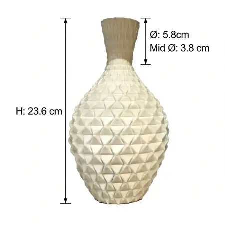 CV2602 White Lattice Ceramic Vase