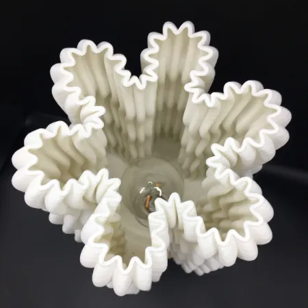 TL2506 Wavy Ruffle 3D Printed Ceramic Table Lamp