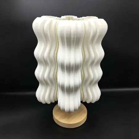 TL2506 Wavy Ruffle 3D Printed Ceramic Table Lamp