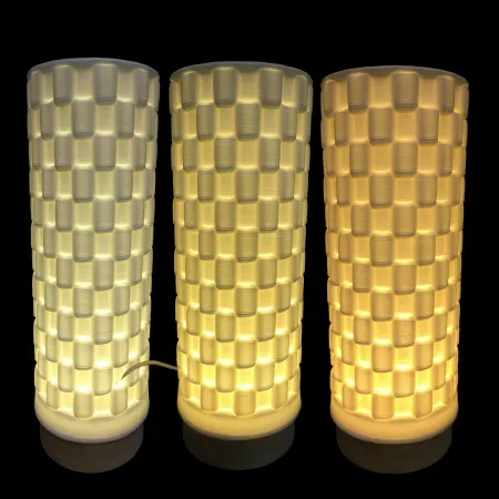 TL2505 Geometric Cube 3D Printed Ceramic Table Lamp