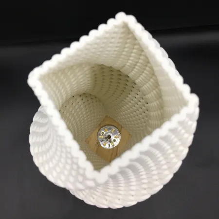 TL2504 Twisted Weave 3D Printed Ceramic Table Lamp
