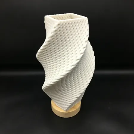 TL2504 Twisted Weave 3D Printed Ceramic Table Lamp