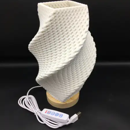 TL2504 Twisted Weave 3D Printed Ceramic Table Lamp