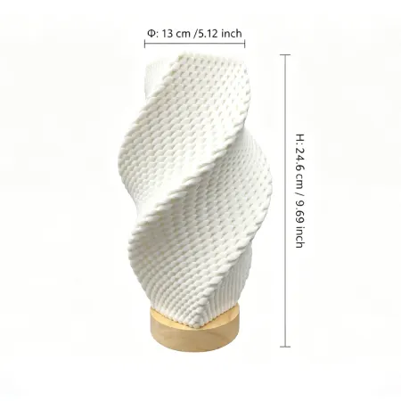 TL2504 Twisted Weave 3D Printed Ceramic Table Lamp