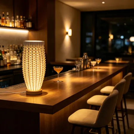 TL2503 Textured Diamond 3D Printed Ceramic Table Lamp