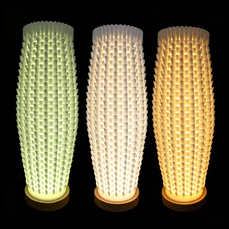 TL2503 Textured Diamond 3D Printed Ceramic Table Lamp