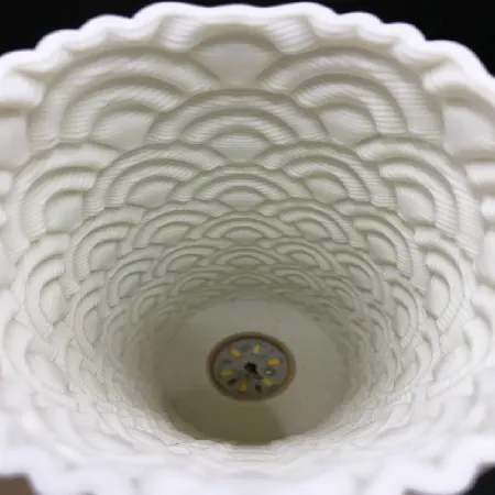 TL2502 Auspicious Cloud Cylinder 3D Printed Ceramic Table Lamp