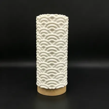 TL2502 Auspicious Cloud Cylinder 3D Printed Ceramic Table Lamp