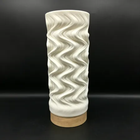 TL2501 Ripple Wave Cylinder 3D Printed Ceramic Table Lamp