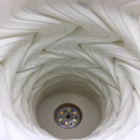 TL2501 Ripple Wave Cylinder 3D Printed Ceramic Table Lamp