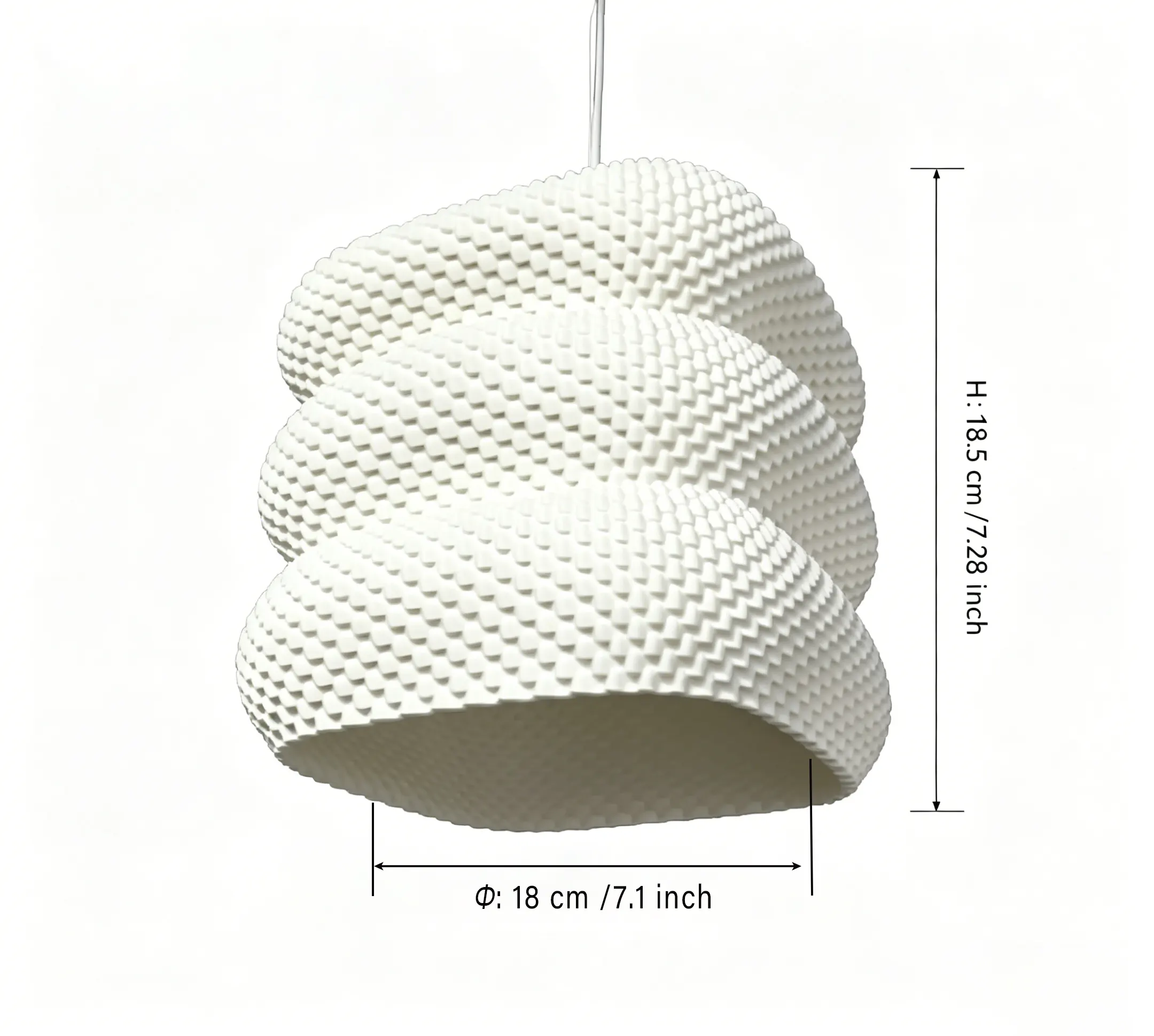 PL2506 Ceramic Spiral Cloud Pendant Light