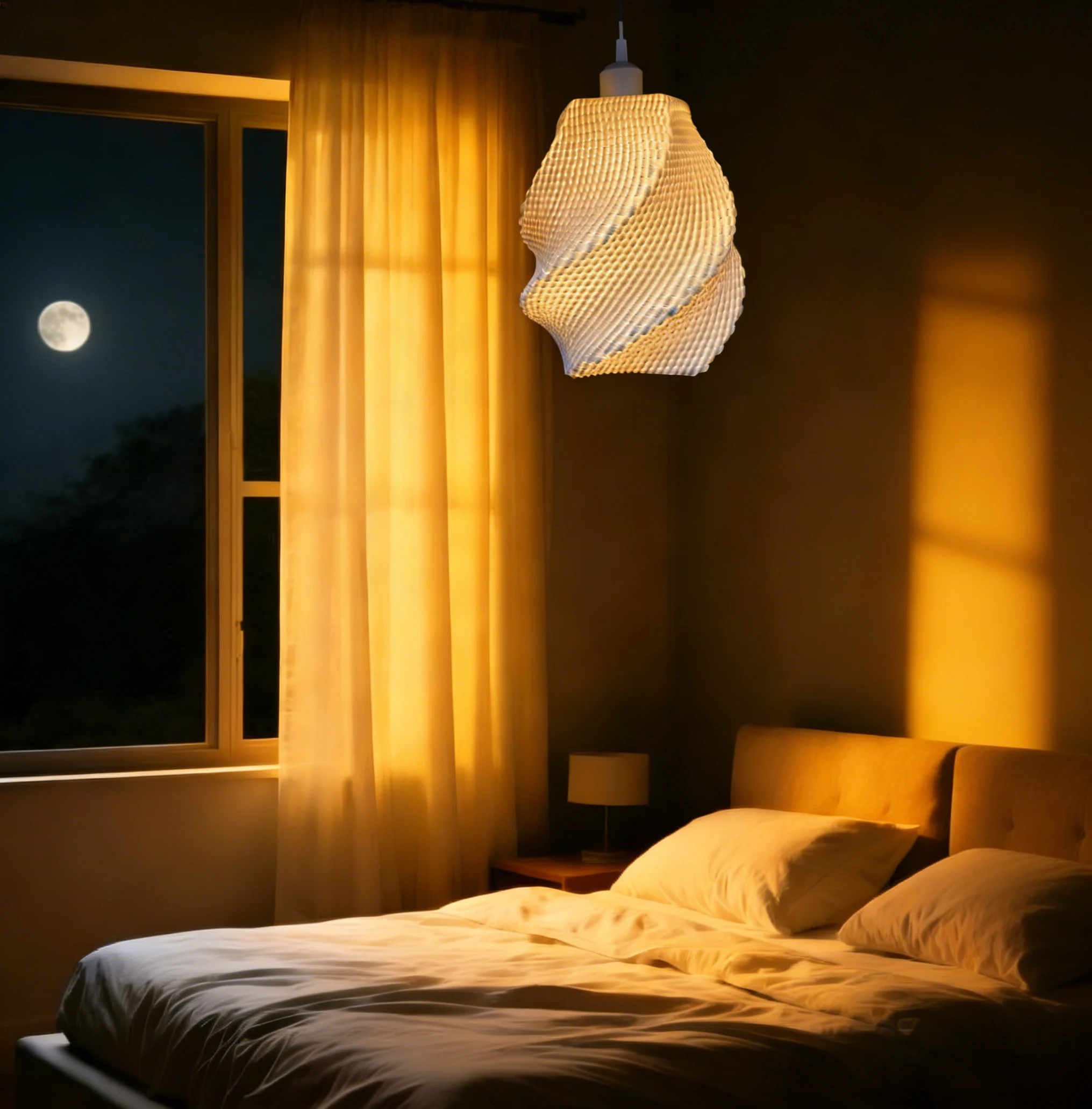 PL2505 Spiral Twist Ceramic Warm Light Pendant