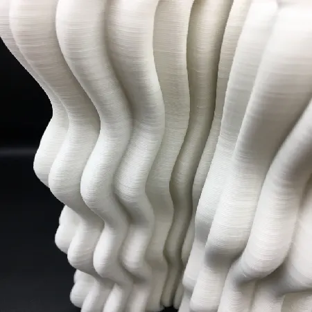 PL2503 Vertical Ripple Ceramic Warm Light Pendant