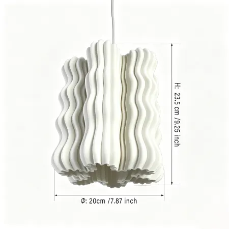 PL2503 Vertical Ripple Ceramic Warm Light Pendant