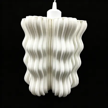 PL2503 Vertical Ripple Ceramic Warm Light Pendant