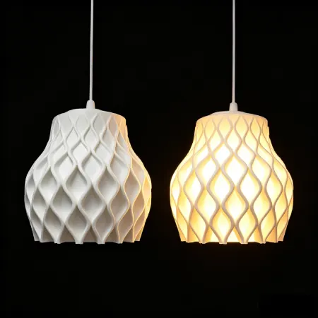 PL2502 Diamond Lattice Ceramic Warm Light Pendant