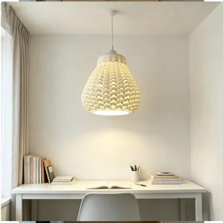 PL2501 Wave Scallop Ceramic Warm Light Pendant