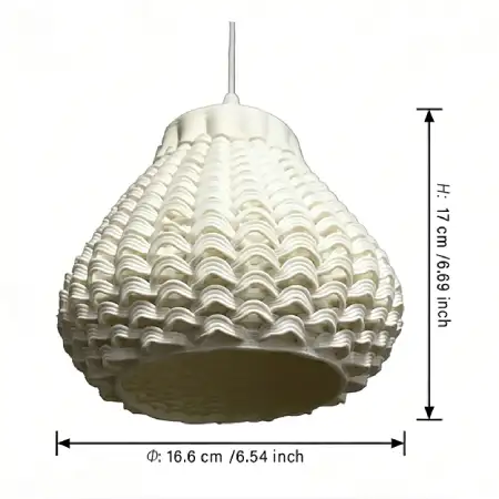 PL2501 Wave Scallop Ceramic Warm Light Pendant