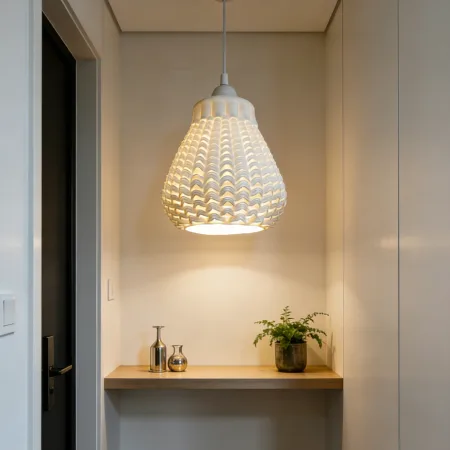 PL2501 Wave Scallop Ceramic Warm Light Pendant